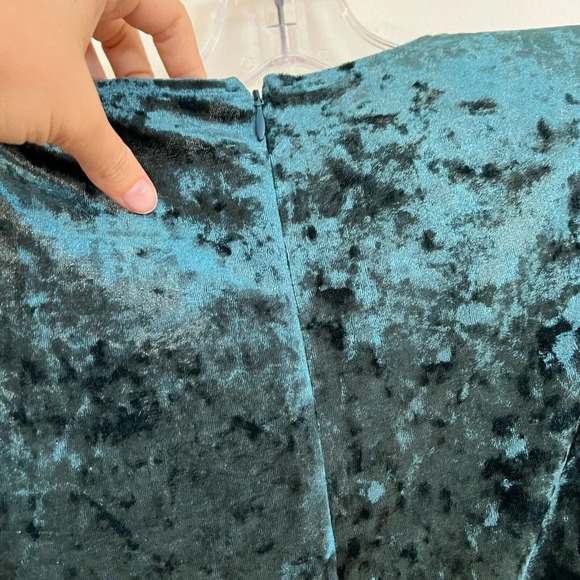 Ronny Kobo Yesenia Teal Green Velvet Cutout Mini Dress Women's Size Small NWT - Picture 9 of 12